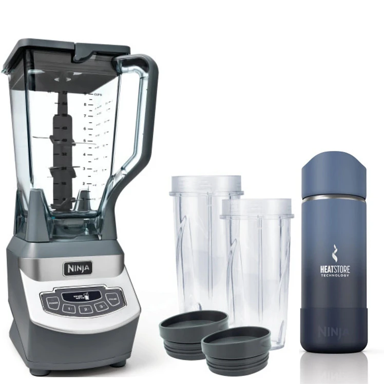 Combo Ninja Licuadora Bl660 2 L 1100 Watts Gris Azul Oscuro