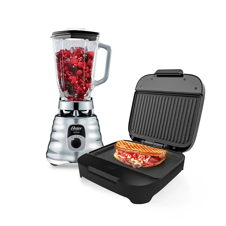 Combo Oster Licuadora Clasica Más Sanduchera Tipo Panini