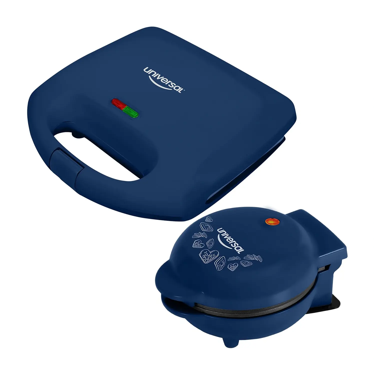 Combo Universal Sanduchera Más Miniwaflera Azul Navy