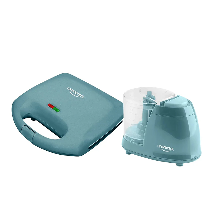 Combo Universal Sanduchera Más Picatodo Verde Aqua