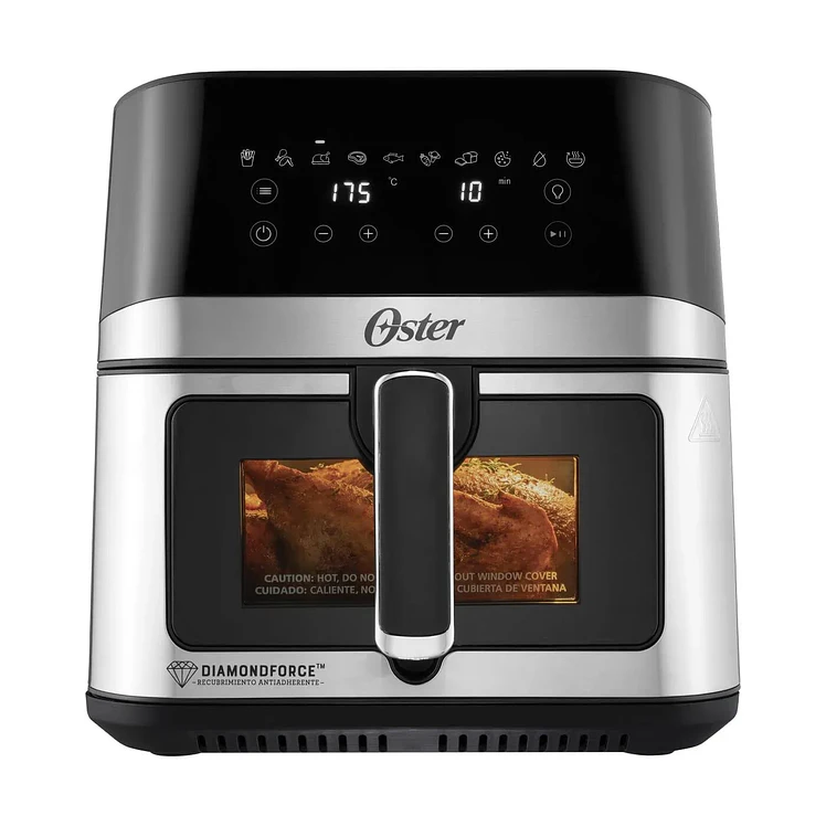 Freidora Aire Oster 7.5 L Digital Diamondforce Ventana Negra