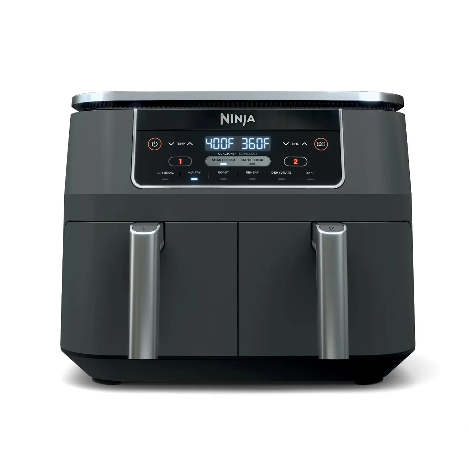 Freidora Aire Ninja 7,6 L 2 Canastas 6 1.690 Watts Gris