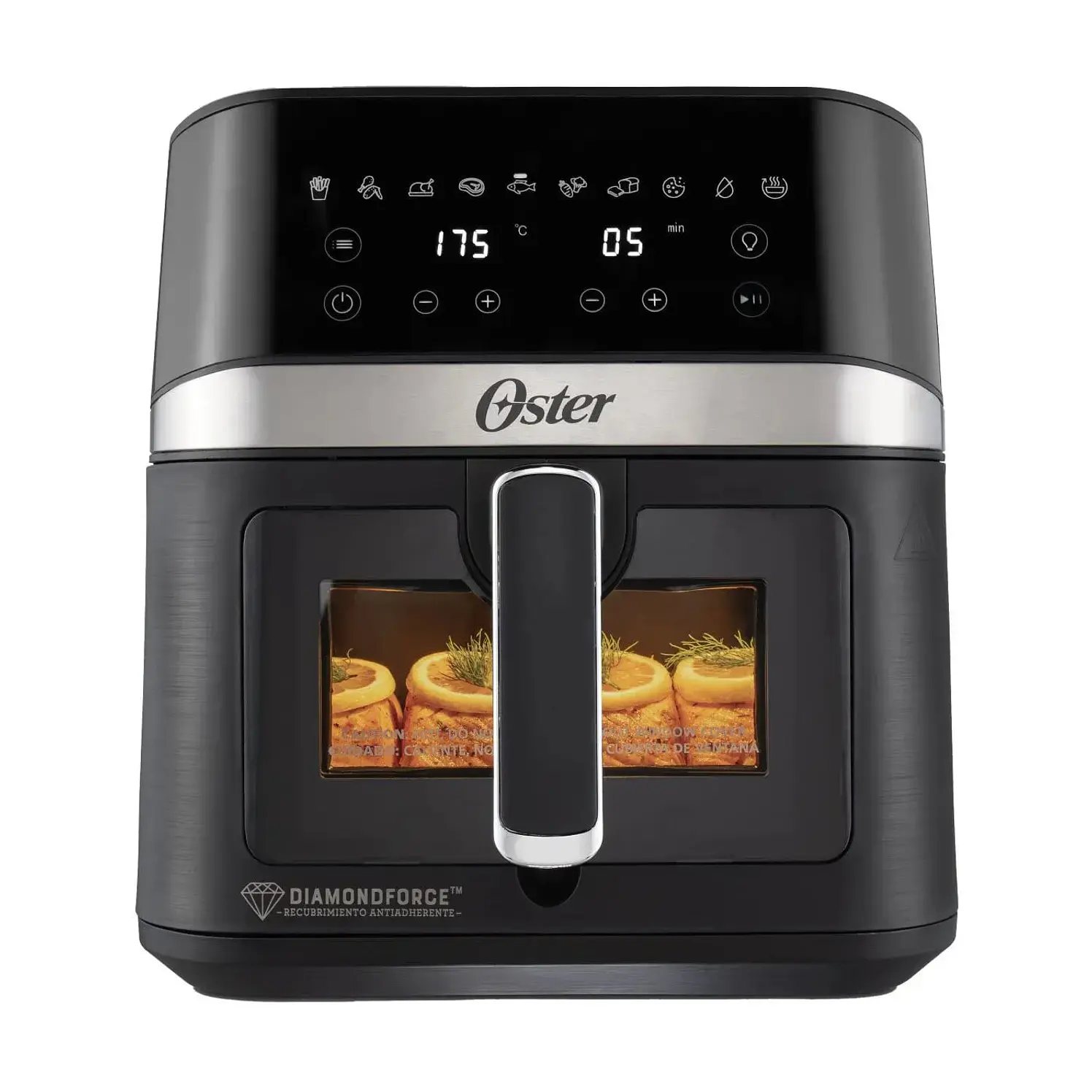 Freidora Aire Oster 6 L Digital Diamondforce Ventana Negra