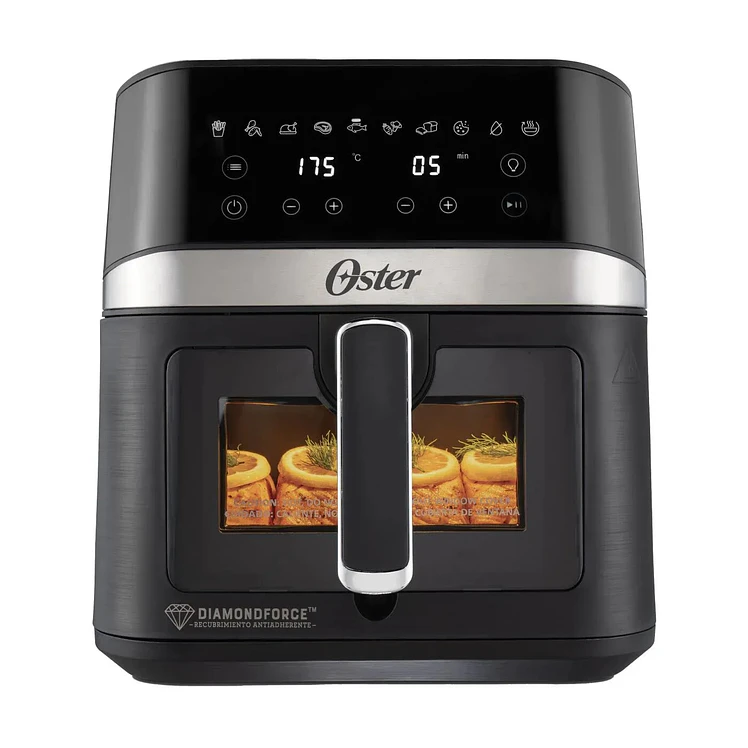 Freidora Aire Oster 6 L Digital Diamondforce Ventana Negra