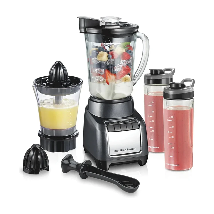 Licuadora Hamilton Beach Exprimidor 2 Vasos Llevar 3 1 Negro