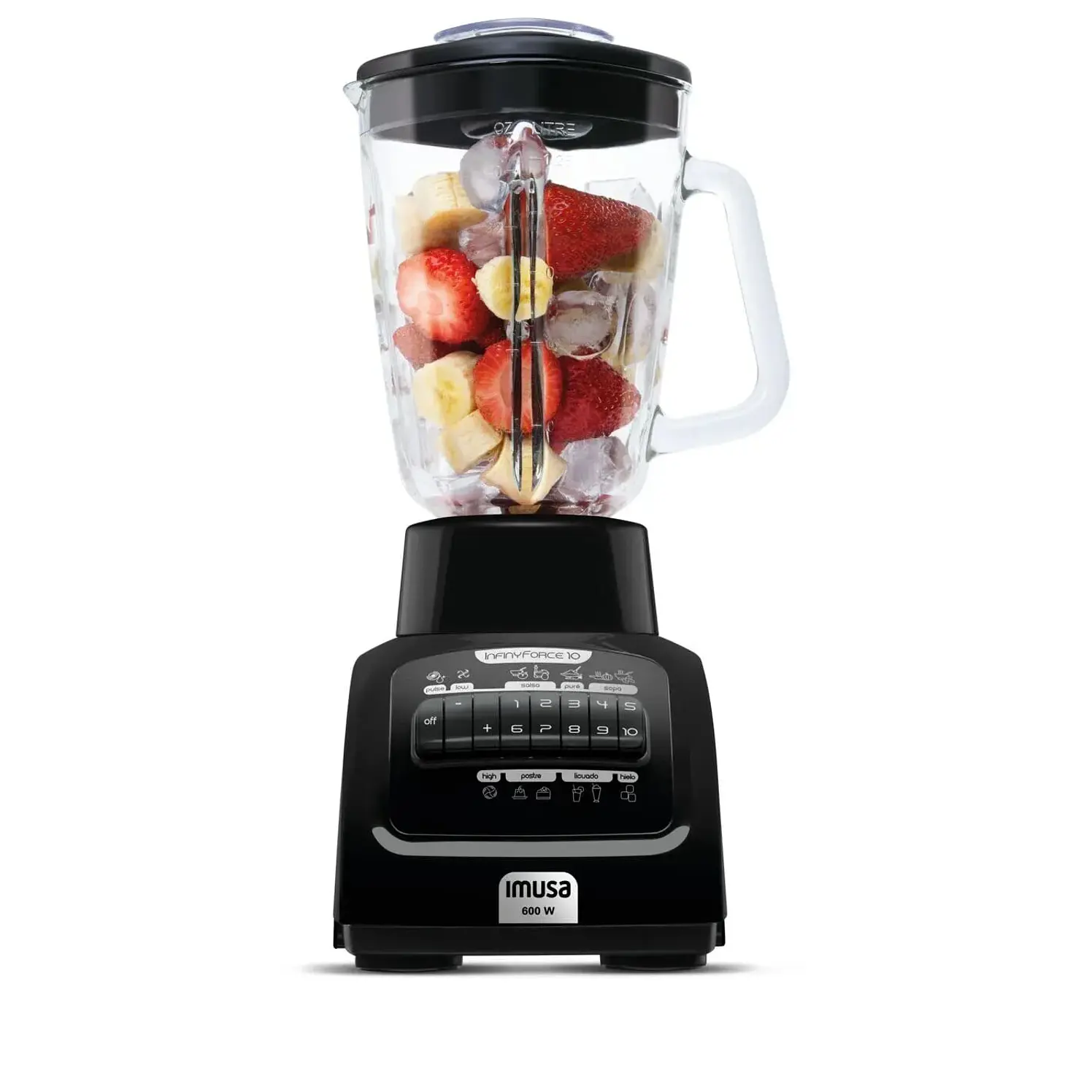 Licuadora Imusa Infiny Force 10 1,75 L 600 Watts Negra