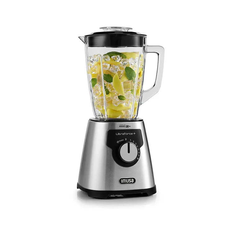 Licuadora Imusa Ultraforce Más 8 1000 Vidrio, 2,2 L, Inox