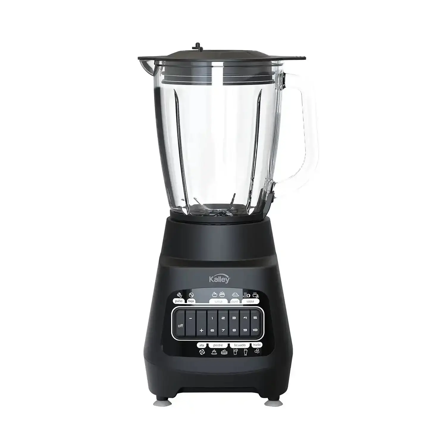 Licuadora Kalley 10 Velocidades De Botones 1.75 L Negro