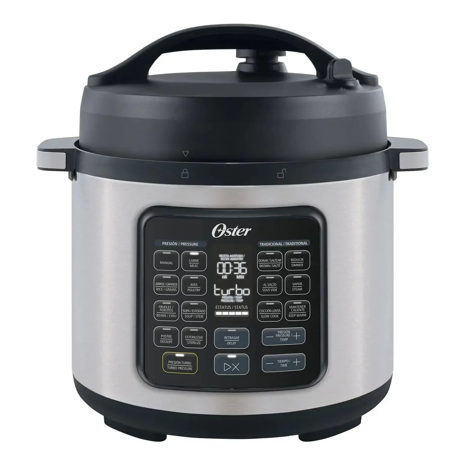 Olla Oster Multifuncional Turbo 5.7 L, Incluidos Plateado