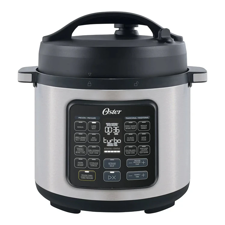 Olla Oster Multifuncional Turbo 5.7 L, Incluidos Plateado