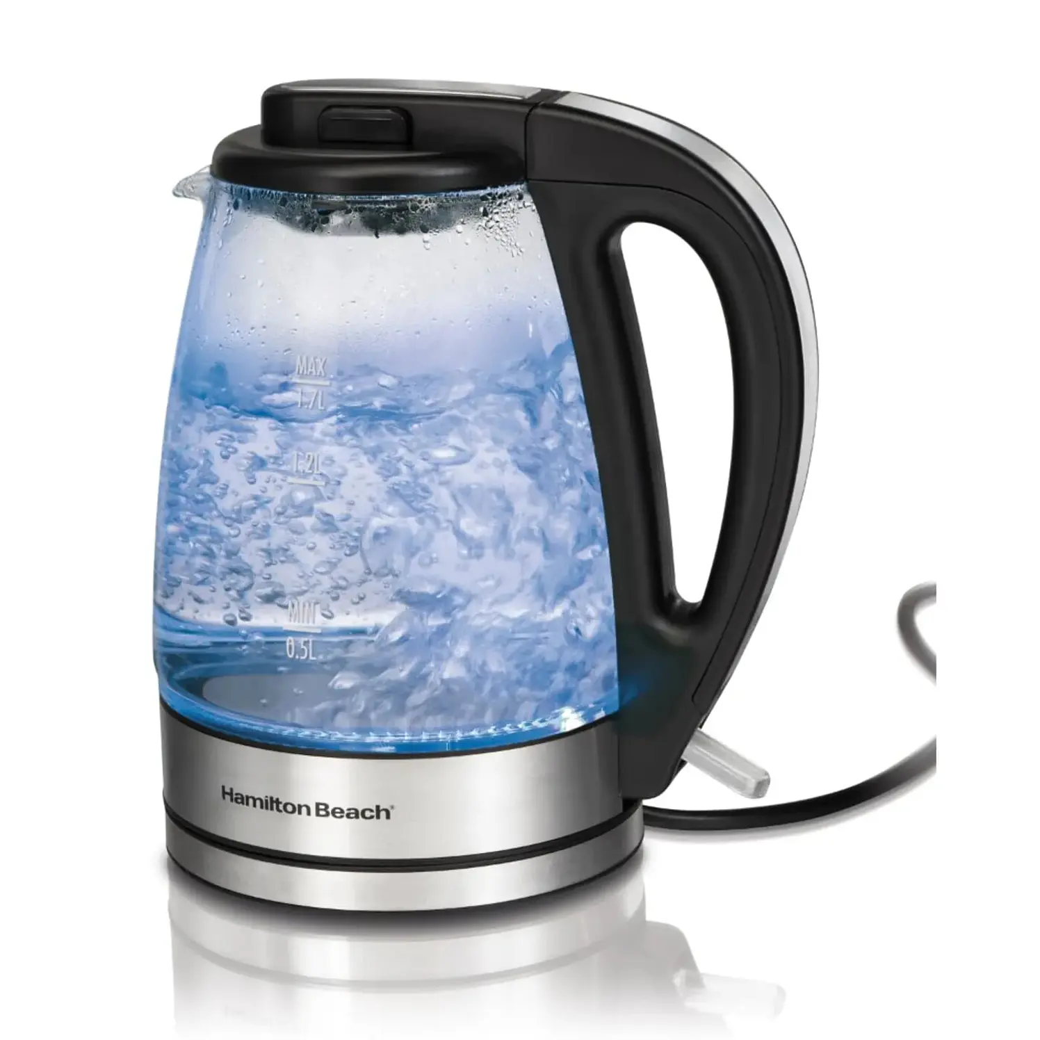 Hervidor De Agua Vidrio Hamilton Beach 40865 1,7 L Gris