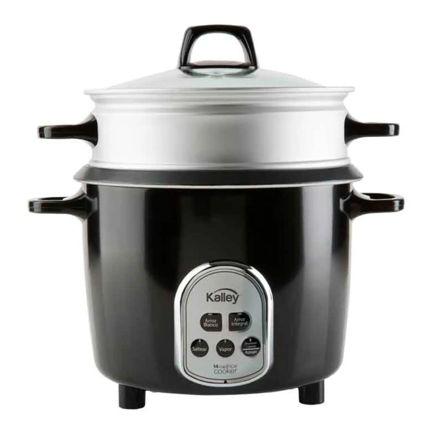 Olla Kalley Arrocera 7 Tazas Digital Negro