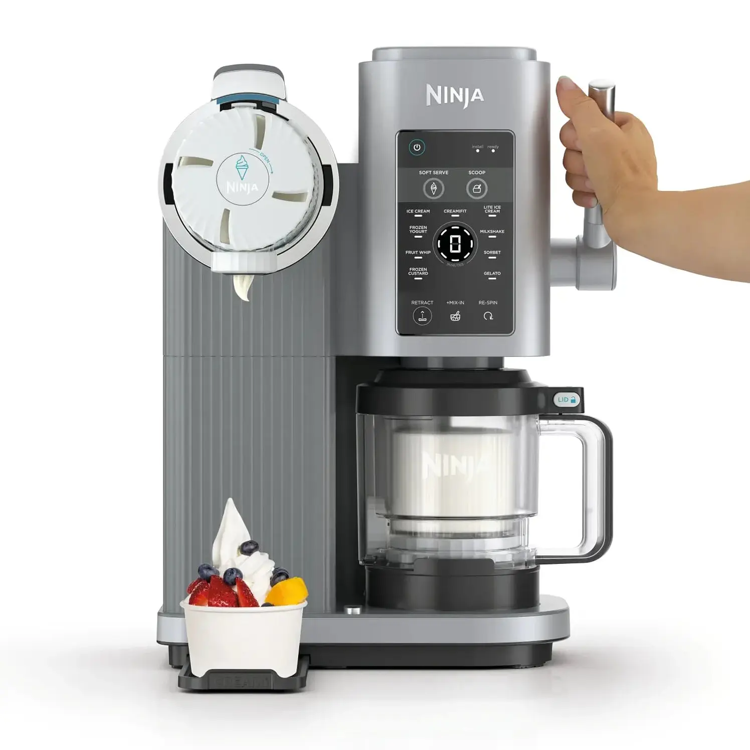 Máquina Ninja Hacer Helados Swirl By 13 Programas Nc701 Gris