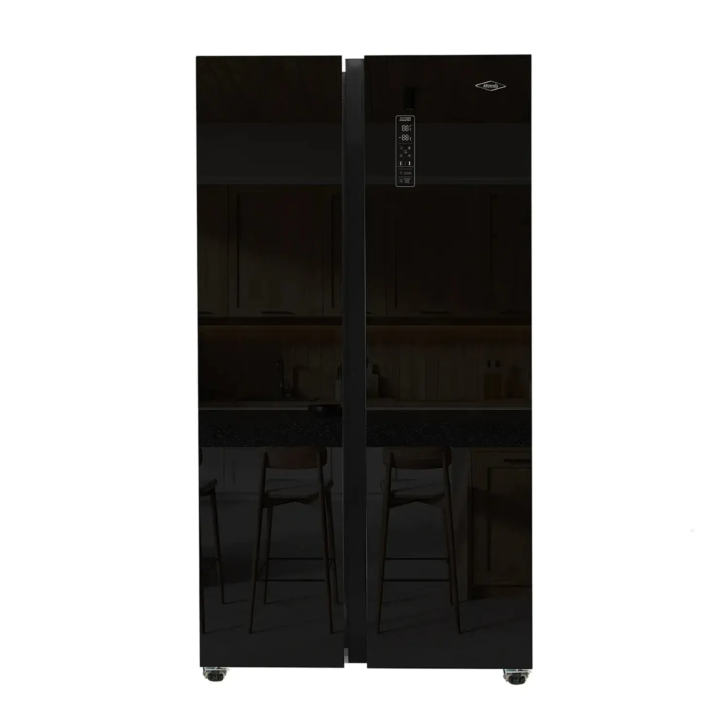 Nevecón Haceb Side By Side 441 L Manija Panel Inverter Negro