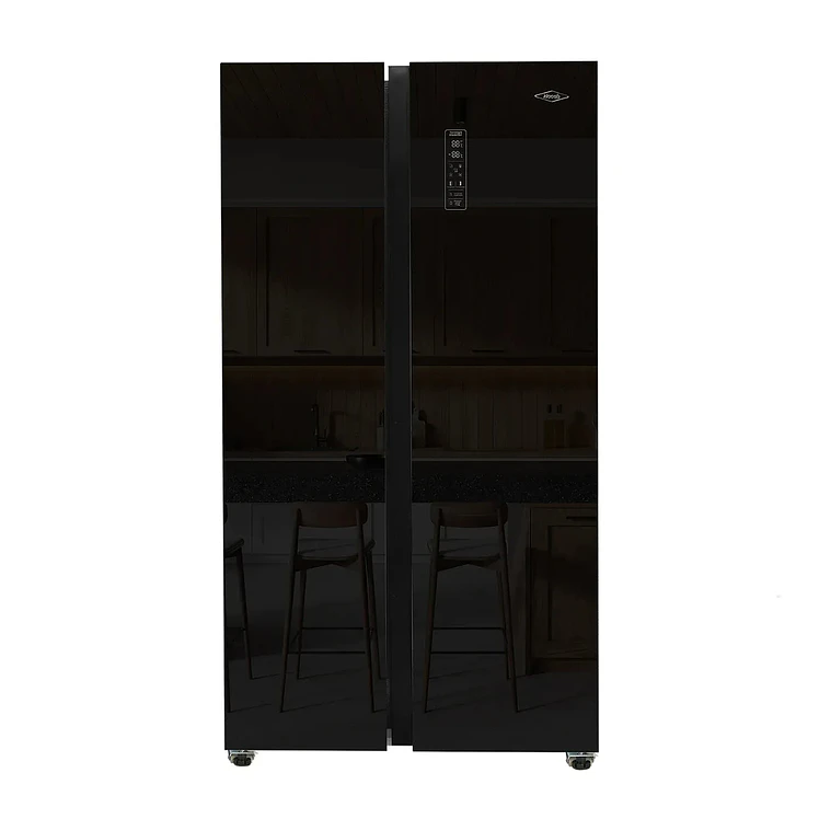 Nevecón Haceb Side By Side 441 L Manija Panel Inverter Negro