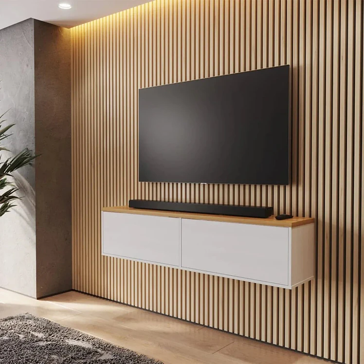 Mesa Maderkit Flotante Para TV 65 Better