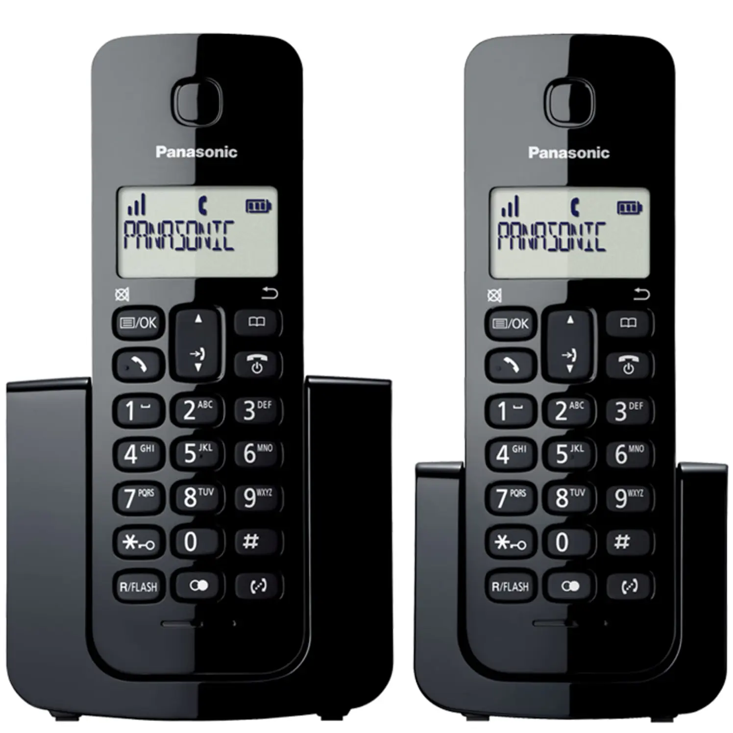 Teléfono Panasonic Inalámbrico Dect Id 2X1 Negro