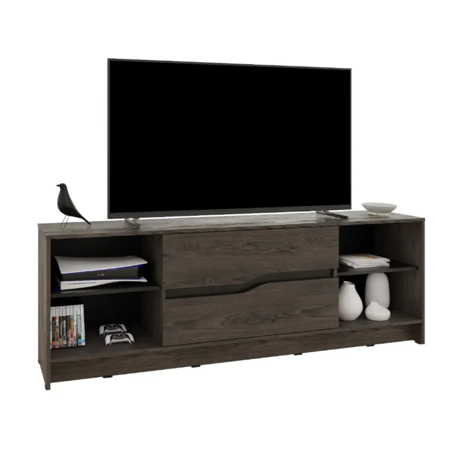 Mesa Maderkit Para TV De 70 Link Coñac-Wengue