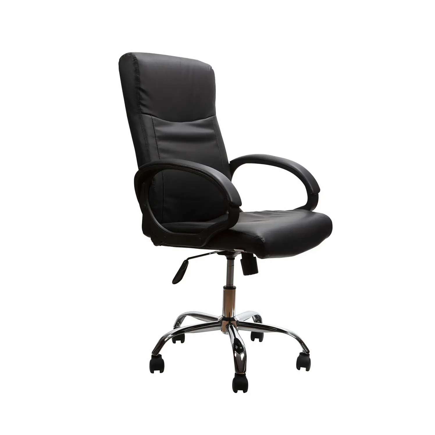 Silla De Oficina Tukasa 6310 Negra En Ecocuero