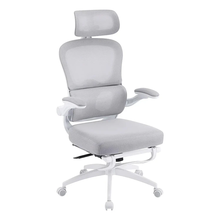 Silla Oficina Tukasa Renato Gris Soporte Lumbar