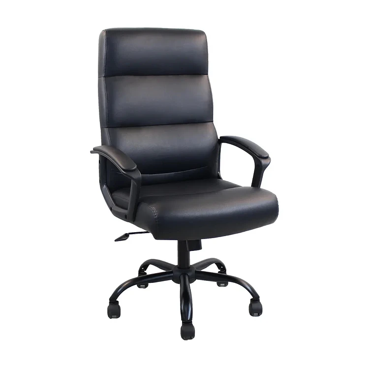Silla Ejecutiva De Oficina Tukasa Negra En Ecocuero