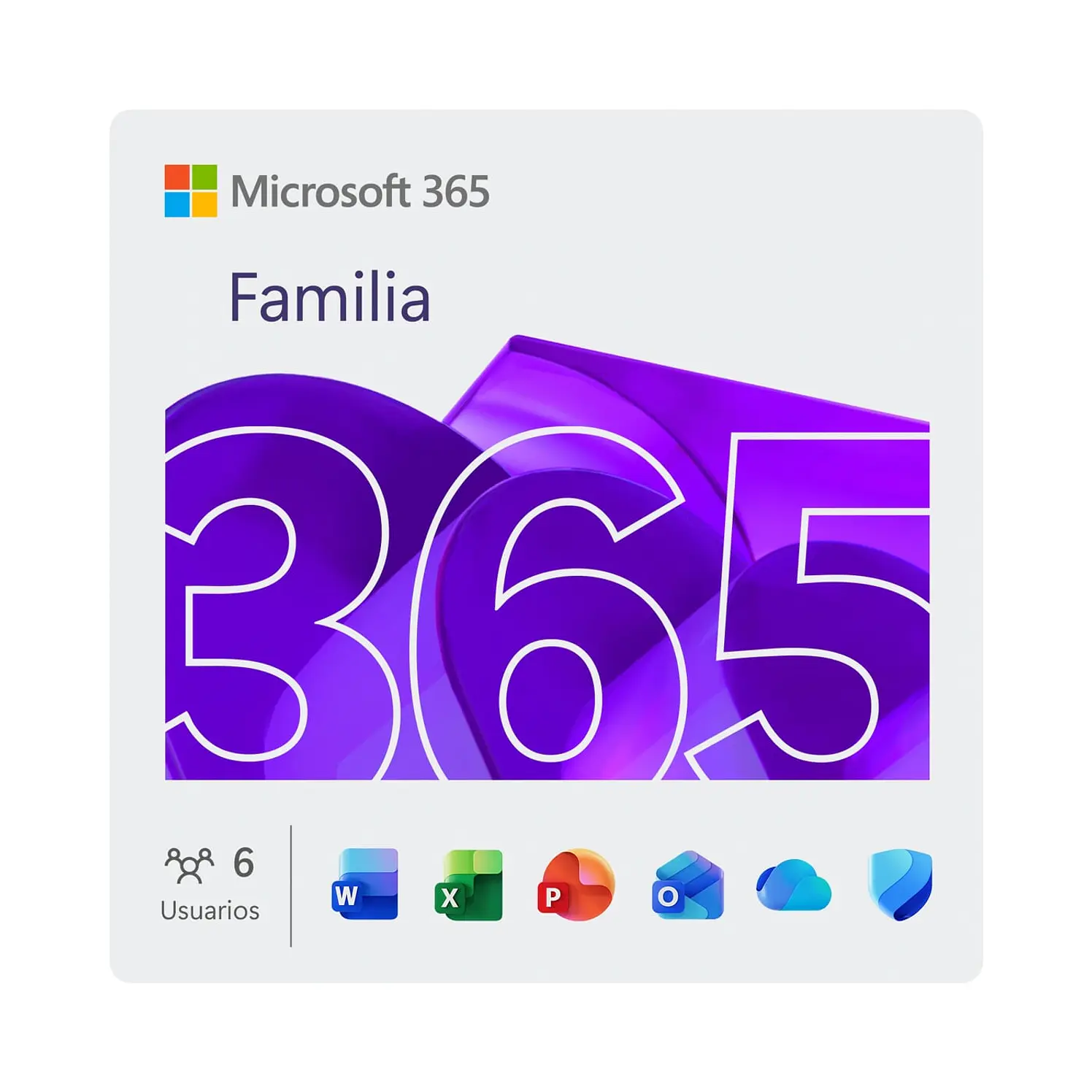 Pin Microsoft 365 Familia 12 Meses 6 Usuarios