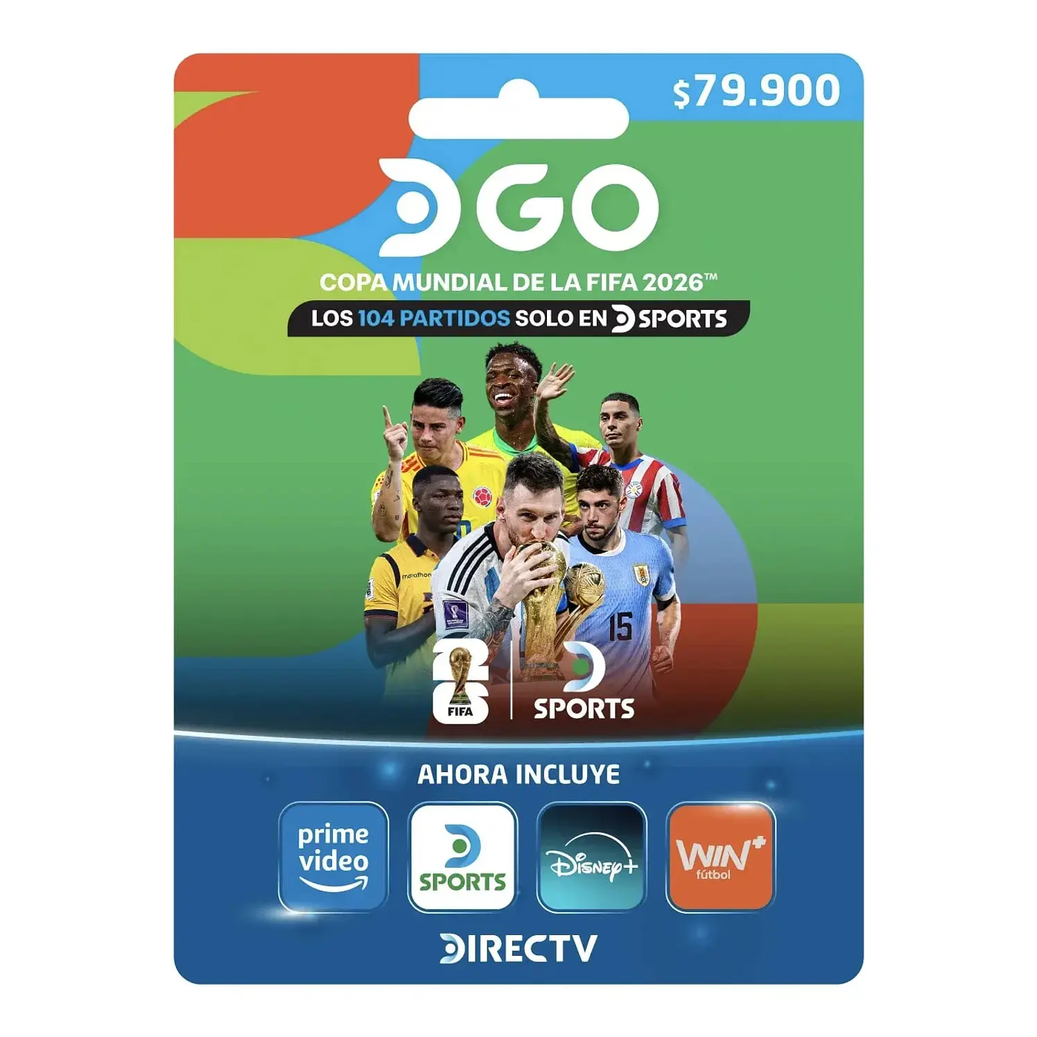 Pin Virtual Directv Go $79.900