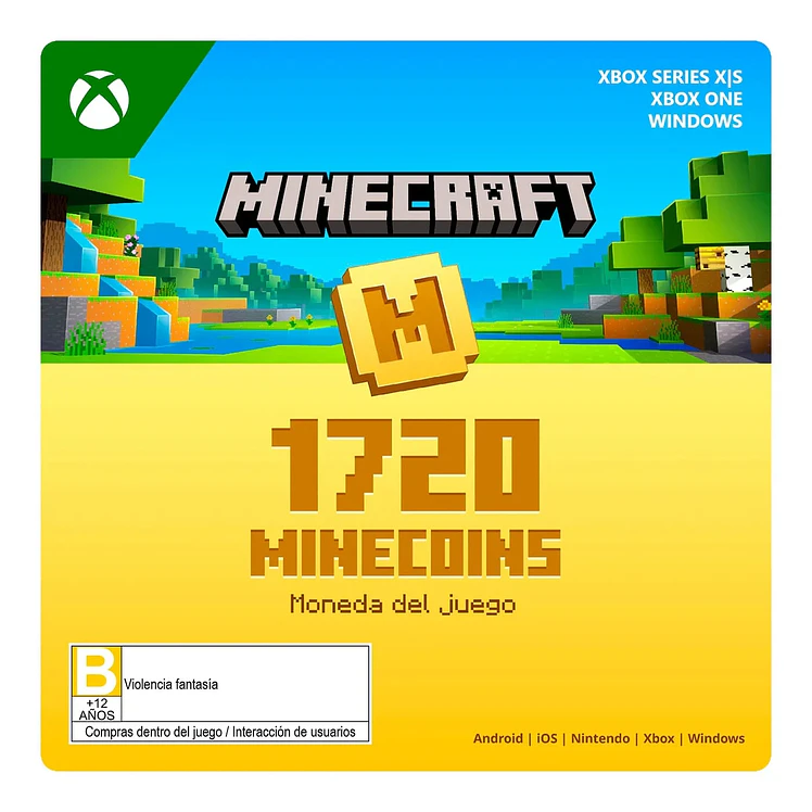 Pin Virtual Xbox Minecraft Minecoins 1720