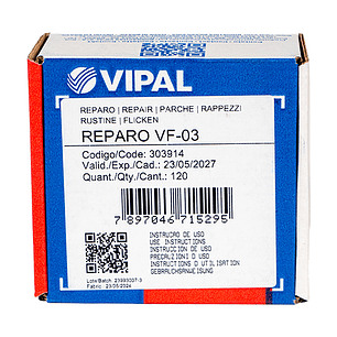 PARCHE VF 03 35 MM RED. (120 UNID) - VIPAL	