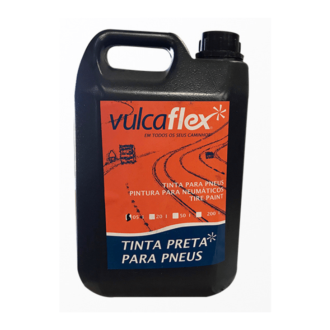PINTURA / TINTA PARA NEUMATICOS 5 LT - VULCAFLEX	 1