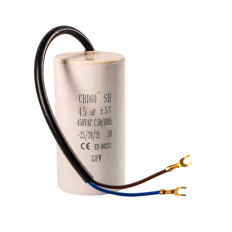 CONDENSADOR DE CARRERA 45 uF CON CABLE (MOTOR 3 HP) - PVL 3