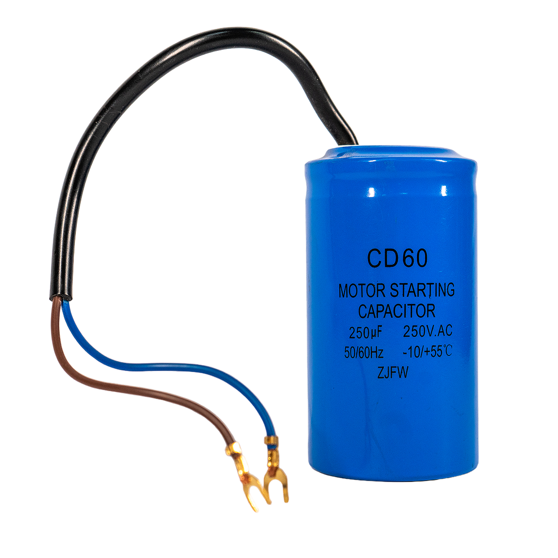 CONDENSADOR DE PARTIDA 250 µF CON CABLE (MOTOR 3 HP) – PVL 1