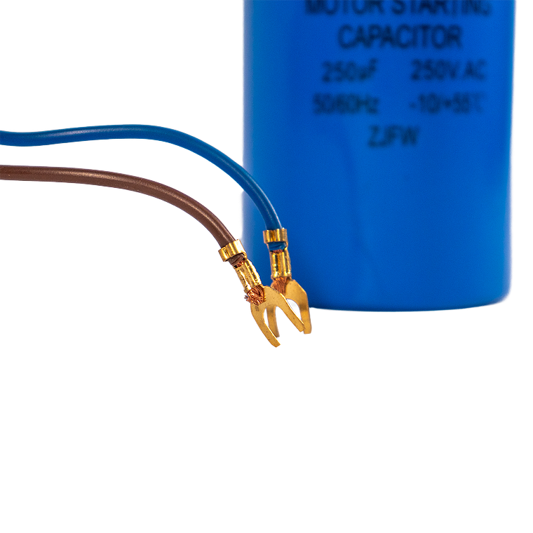 CONDENSADOR DE PARTIDA 250 µF CON CABLE (MOTOR 3 HP) – PVL 2