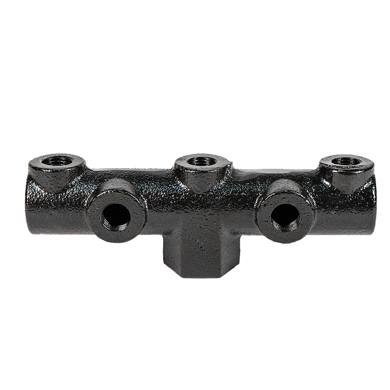 MANIFOLD METÁLICO NEGRO 6HP–8HP PVL COMPRESOR 1