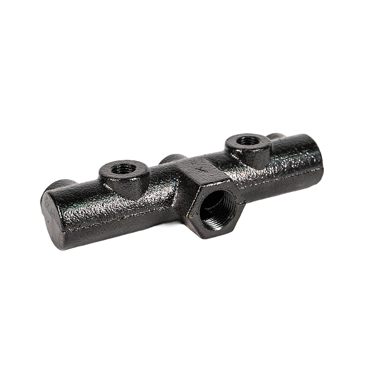 MANIFOLD METÁLICO NEGRO 6HP–8HP PVL COMPRESOR 2