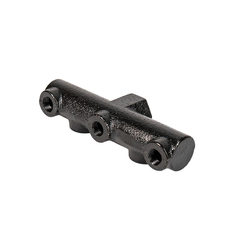 MANIFOLD METÁLICO NEGRO 6HP–8HP PVL COMPRESOR 3