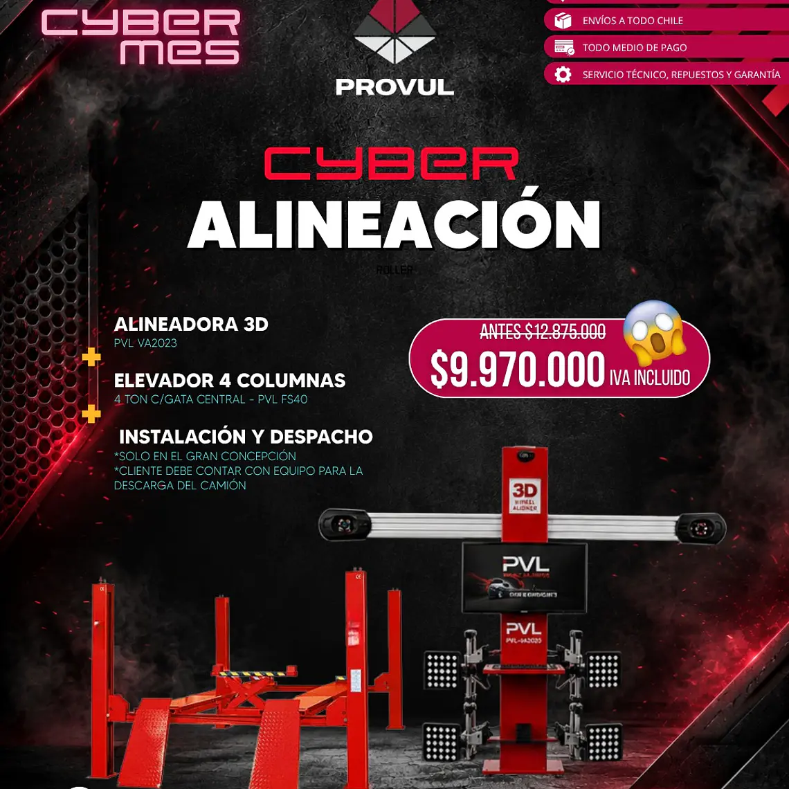 PROMO JUNIO ALINEADORA + ELEVADOR 1
