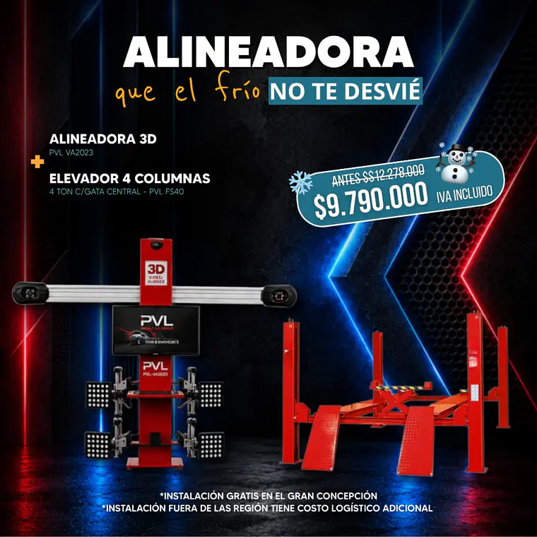 PROMOCIÓN ALINEADORA + ELEVADOR 4 COLUMNAS 1