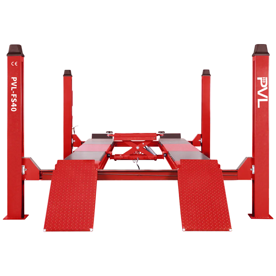 ELEVADOR 4 COLUMNAS 4 TON C/GATA CENTRAL PVL FS40 1