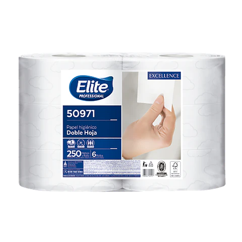 Papel higiénico 250 m doble hoja (6 rollos)
