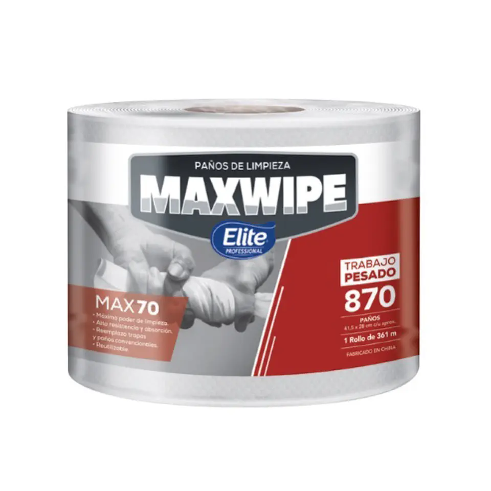 Paños de limpieza Maxwipe rollo 41,5 x 28 cm (870 hojas) 1