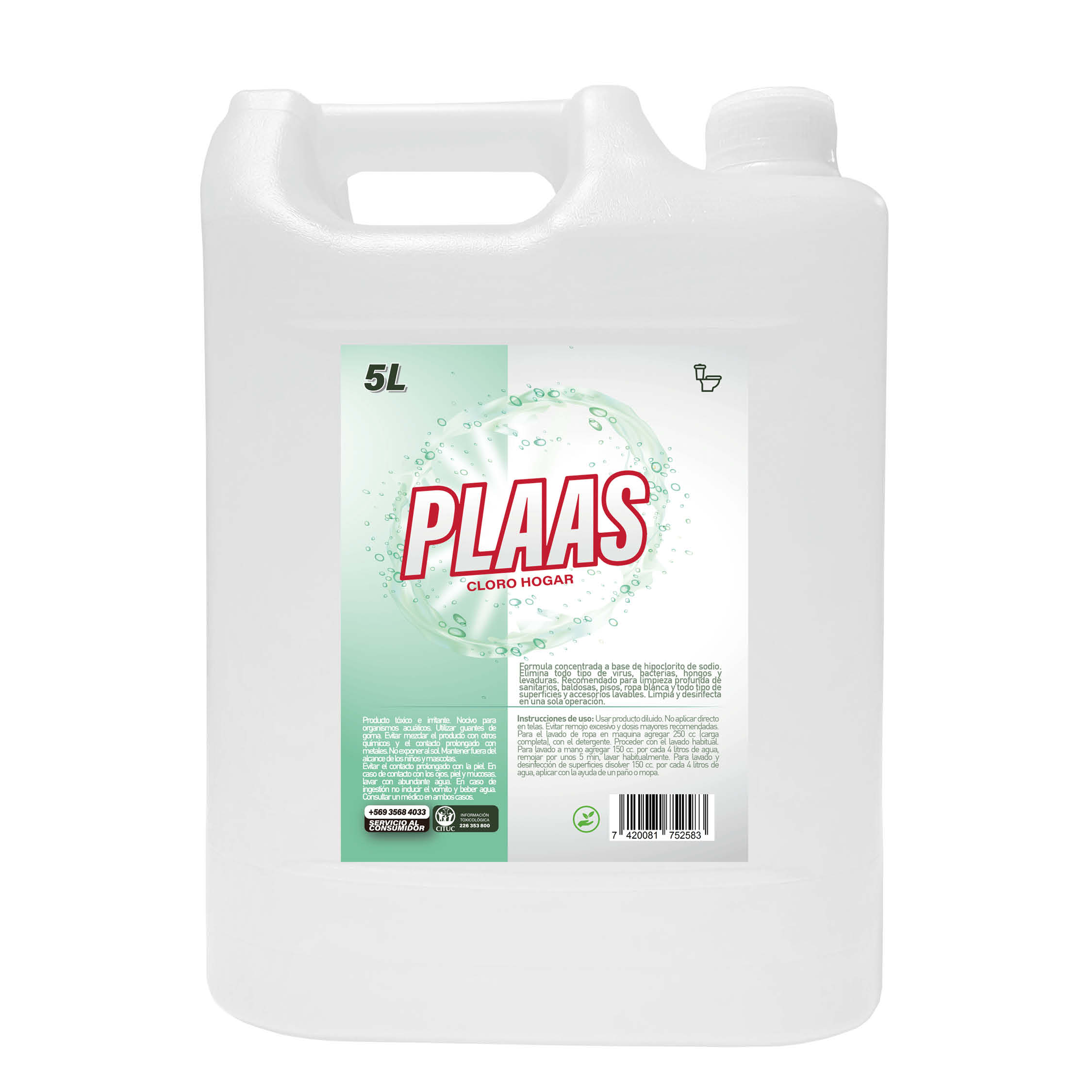 Cloro gel Menta 5 L