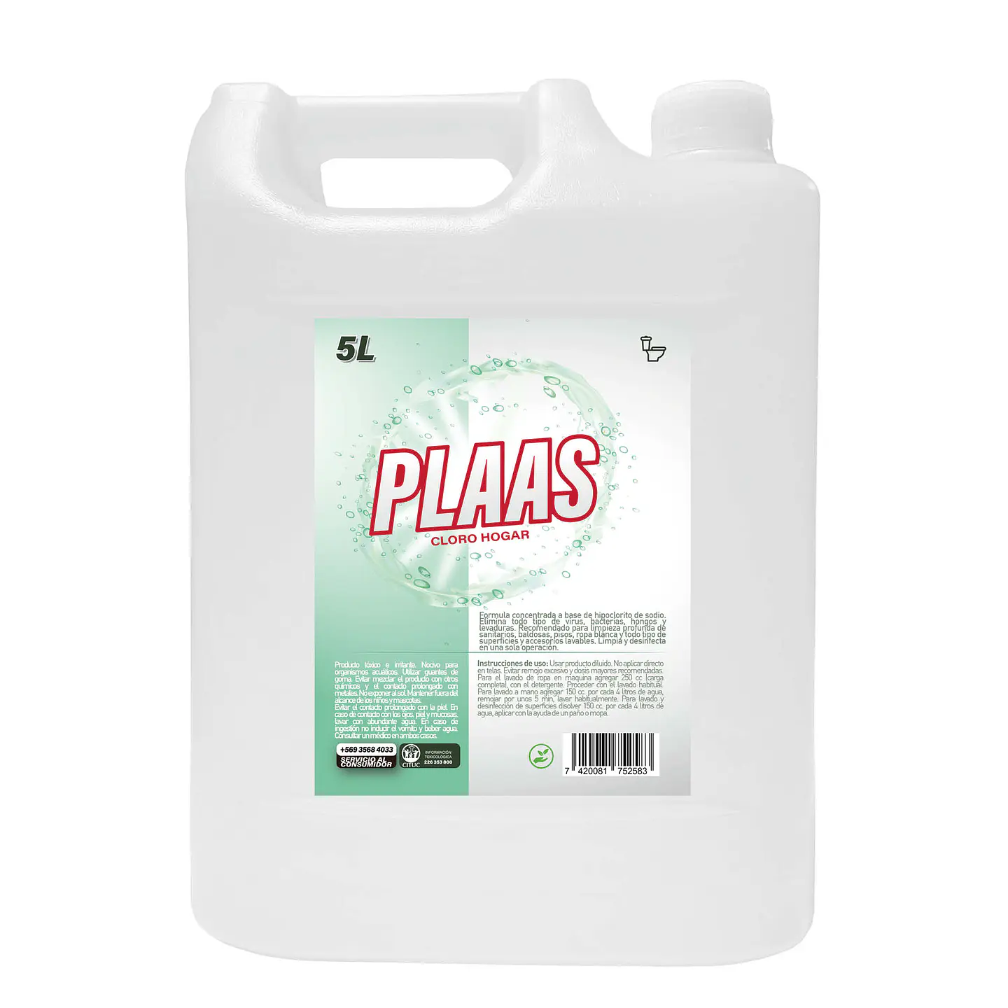 Cloro gel Menta 5 L 1