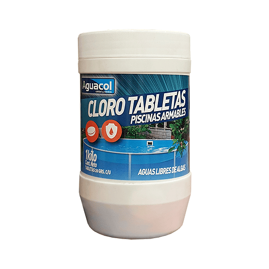 Cloro tabletas Piscinas armables 1 kg