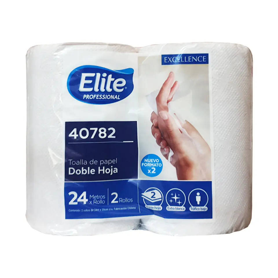 Toalla de papel 24 m doble hoja (2 rollos) 1
