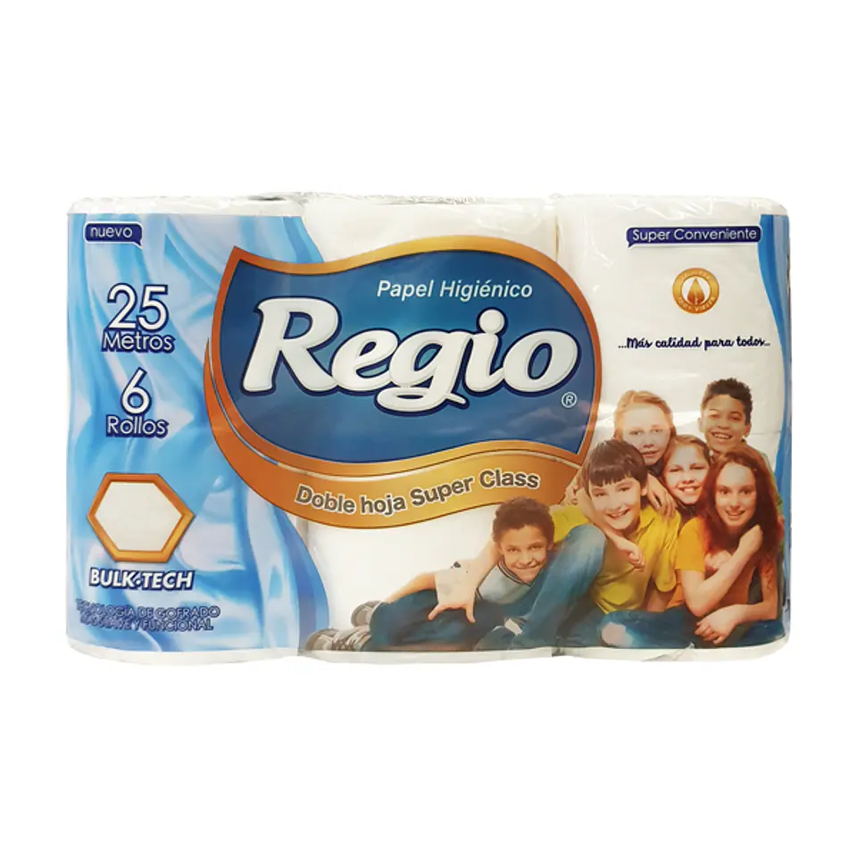 Papel higiénico 25 m doble hoja (6 rollos) 1