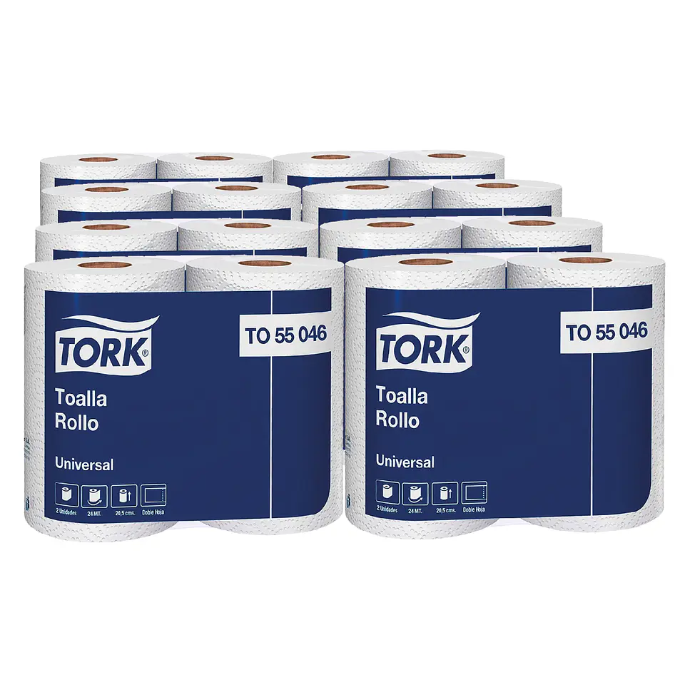 Bolsón toalla de papel 24 m doble hoja (16 rollos) 1