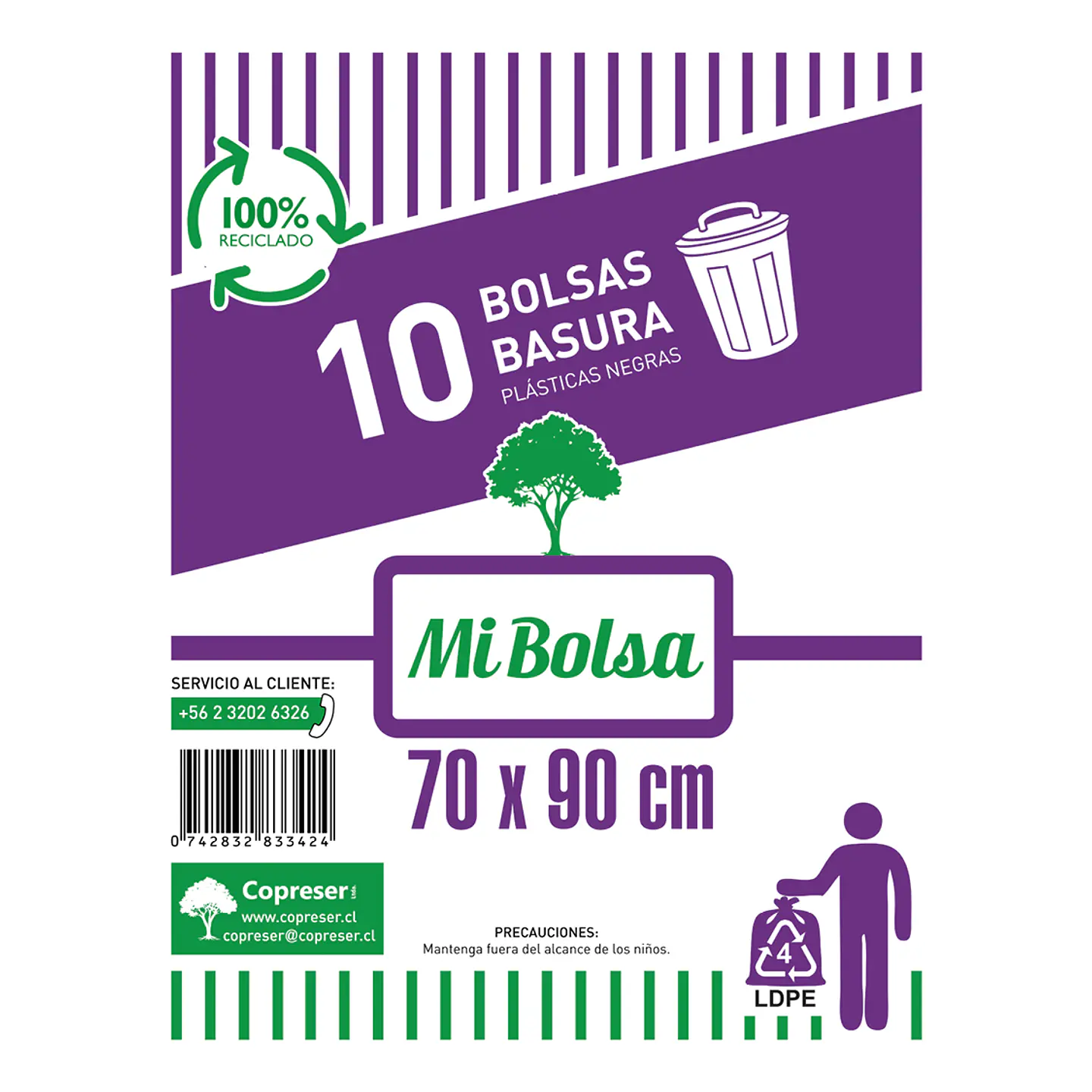 Bolsas de basura 70 x 90 cm (10 unidades) 1
