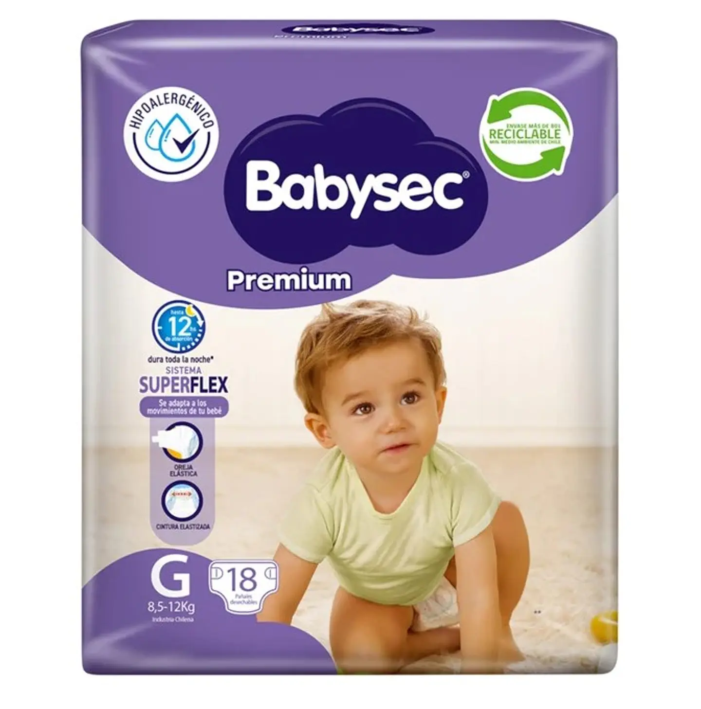 Pañales Babysec Premium talla G (18 unidades) 1