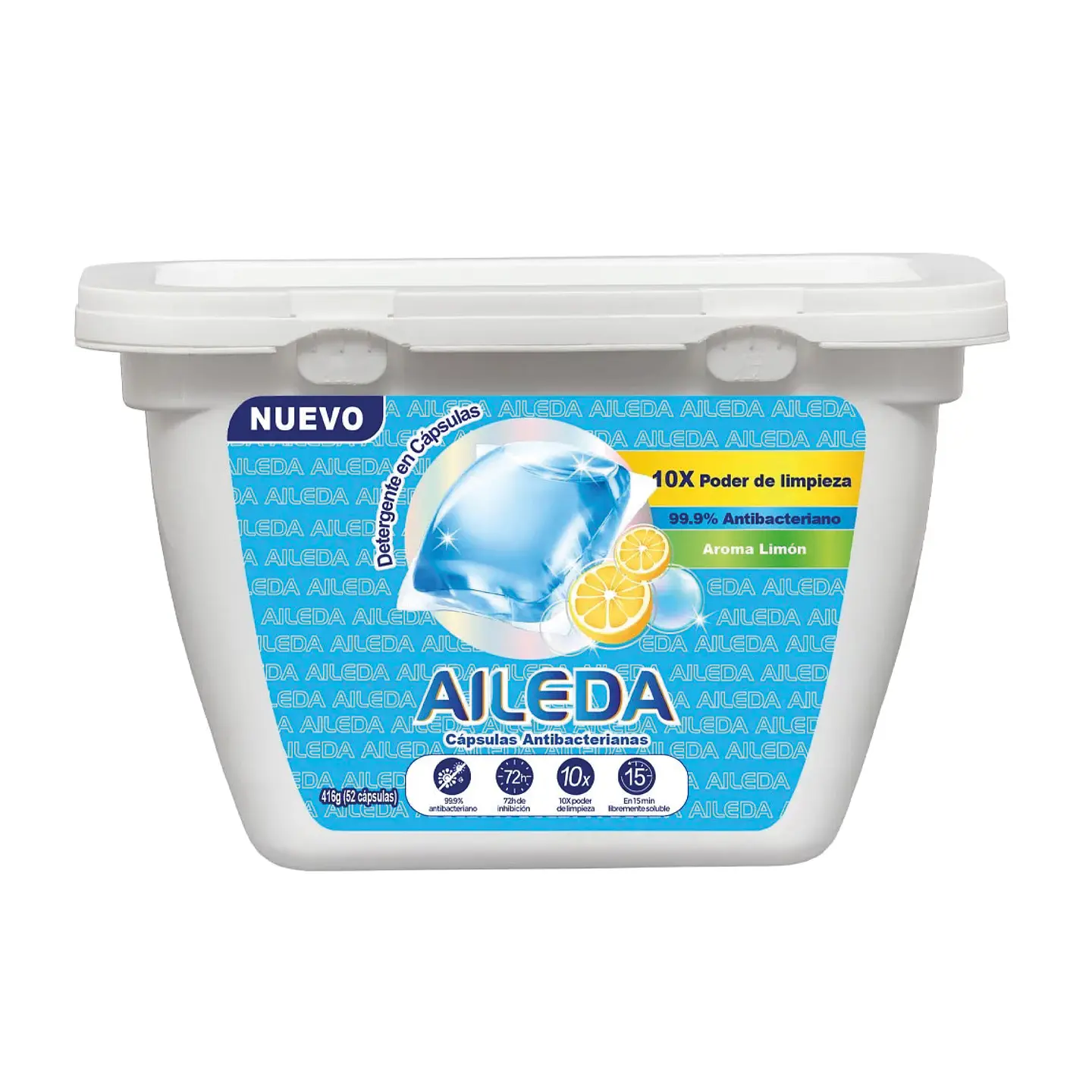 Detergente de ropa en cápsulas antibacteriano Limón 1